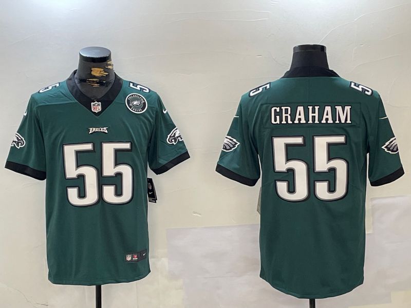 Men Philadelphia Eagles 55 Graham Green 2024 Nike Vapor Limited NFL Jersey style 1